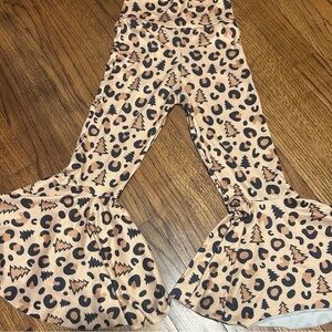 Leopard Print Kids Bell Bottoms